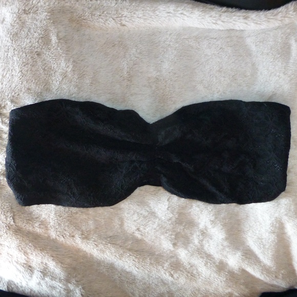 aerie Other - Aerie Black Bandeau Bra Bralette, Size XL, NWT